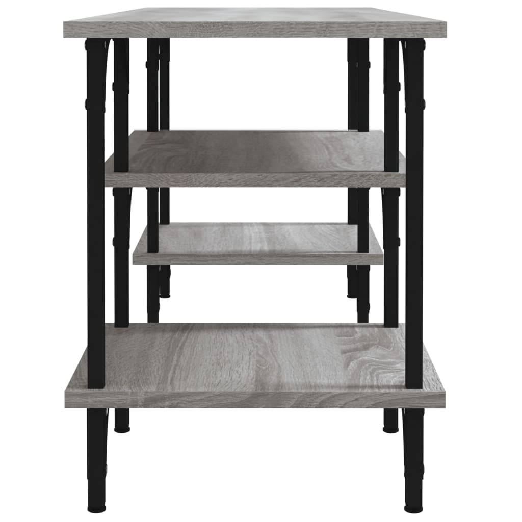 Homgoday Szafka telewizyjna Sklejka Sonoma szara 102x35x45,5 cm, szafka pod telewizor salon jadalnia stół kawowy telewizor sprzęt muzyczny szafa meble telewizor meble