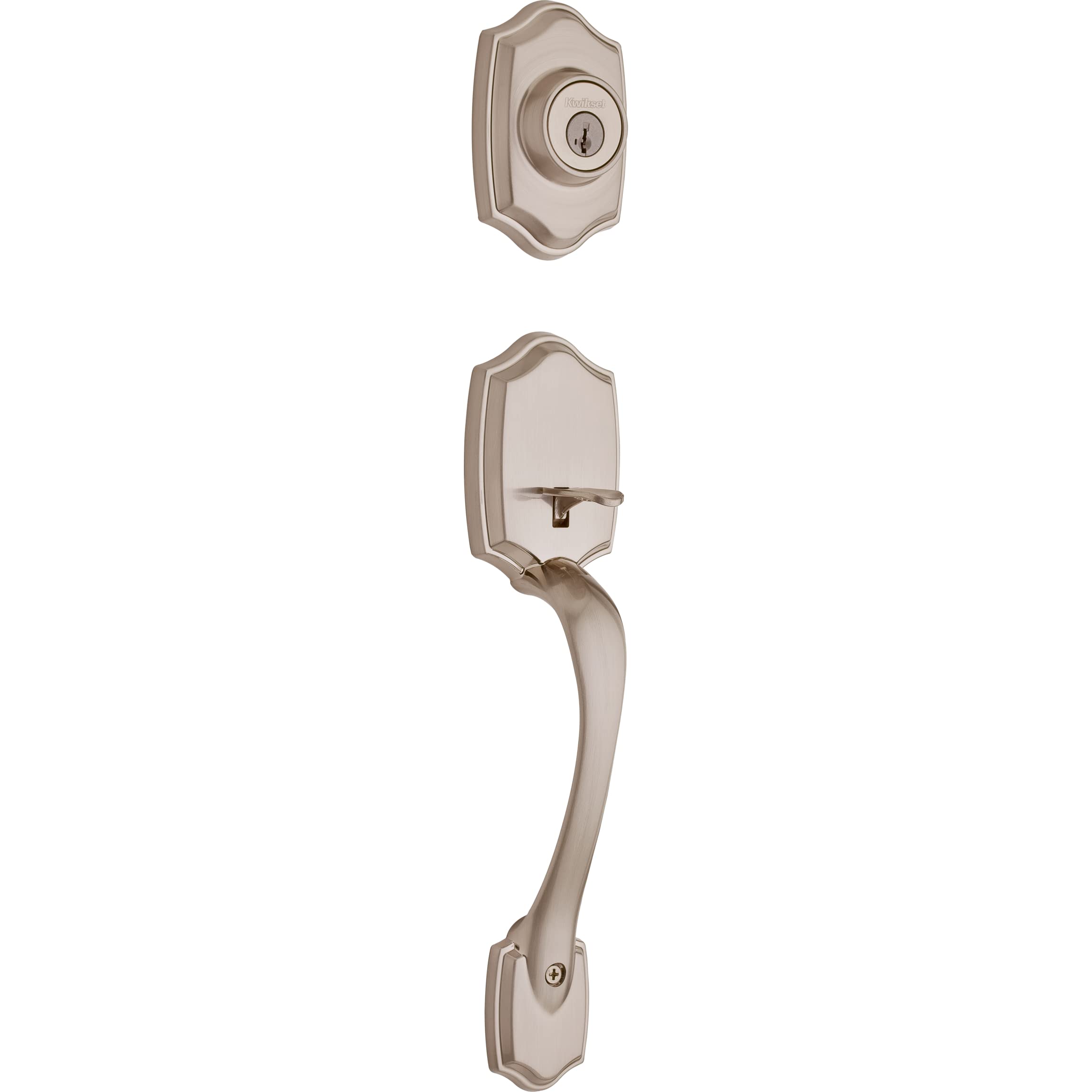 Kwikset Belleview Front Door Lock Handle and Deadbolt Set, Entry