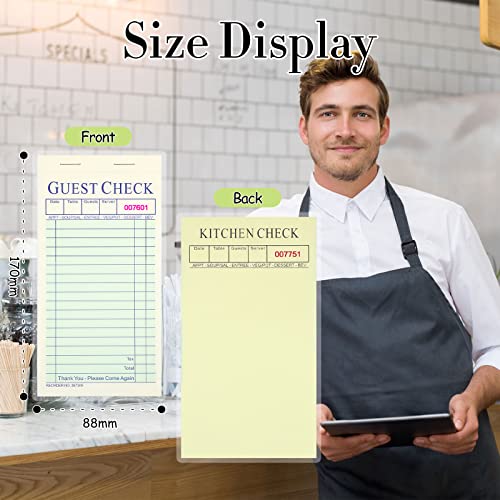 60 Pack Server Note Pads Guest Check Books For Servers, Guest Check Note Pads For Waitress Commercial Guest Check Pads For Restaurant, Server Checkbook For Waiter, 50 Sheets Per Server Pads Total 3000 #TOP2