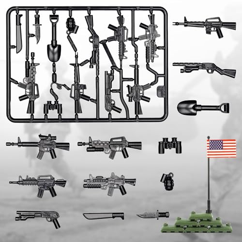 Image of 54 Pcs Military U.S. Weapons Pack - U.S.-Vietnam War Toy Set - Compatible with Major Brands, 3 Years and Up