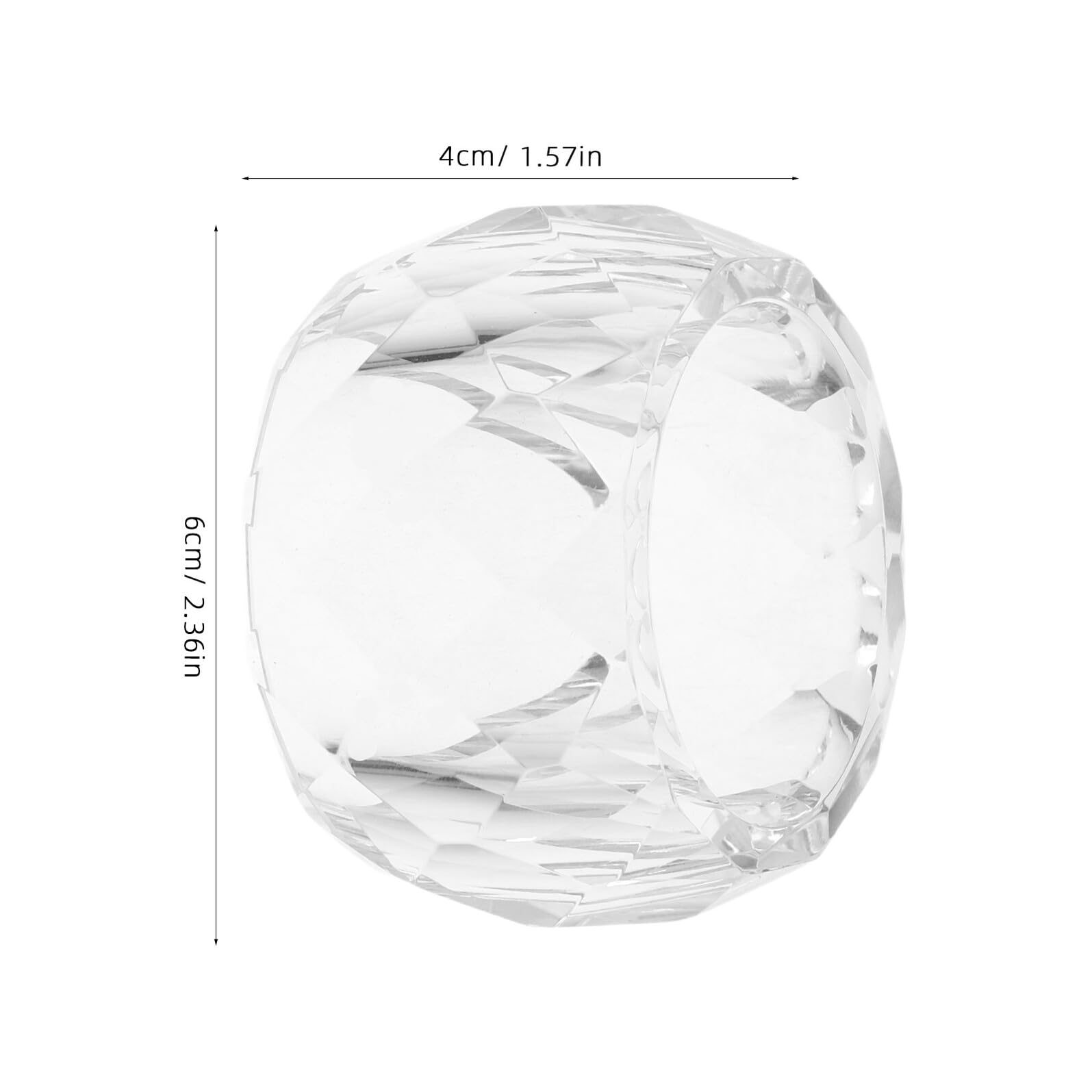 Ronds de Serviette en Cristal, Lot de 4, Design Moderne et Élégant