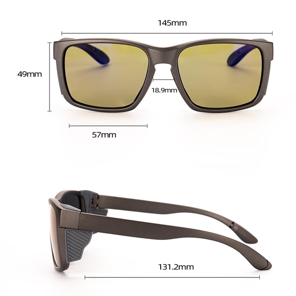 Aquavision Pro Sonnenbrille, Polarisierte Uv400-schutzbrille, Leichte Rahmenlose Angelbrille, Beschlagfreie, Belüftete Sportsonnenbrille, Hochauflösende Polarisierte Outdoor-Brille (Gray)
