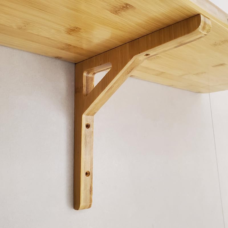 Staffe triangolari in legno resistenti, 2 pezzi, supporti per mensole galleggianti da parete, staffe ad angolo retto verniciate con accessori per una decorazione elegante della casa