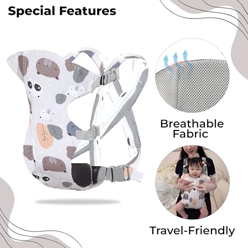 Image of Bembika Baby Carrier Newborn to Toddler with Multiple Positions Infant Carrier Soft Baby Holder Kangaroo Bag Sling Carrier All Seasons - Brown Bear