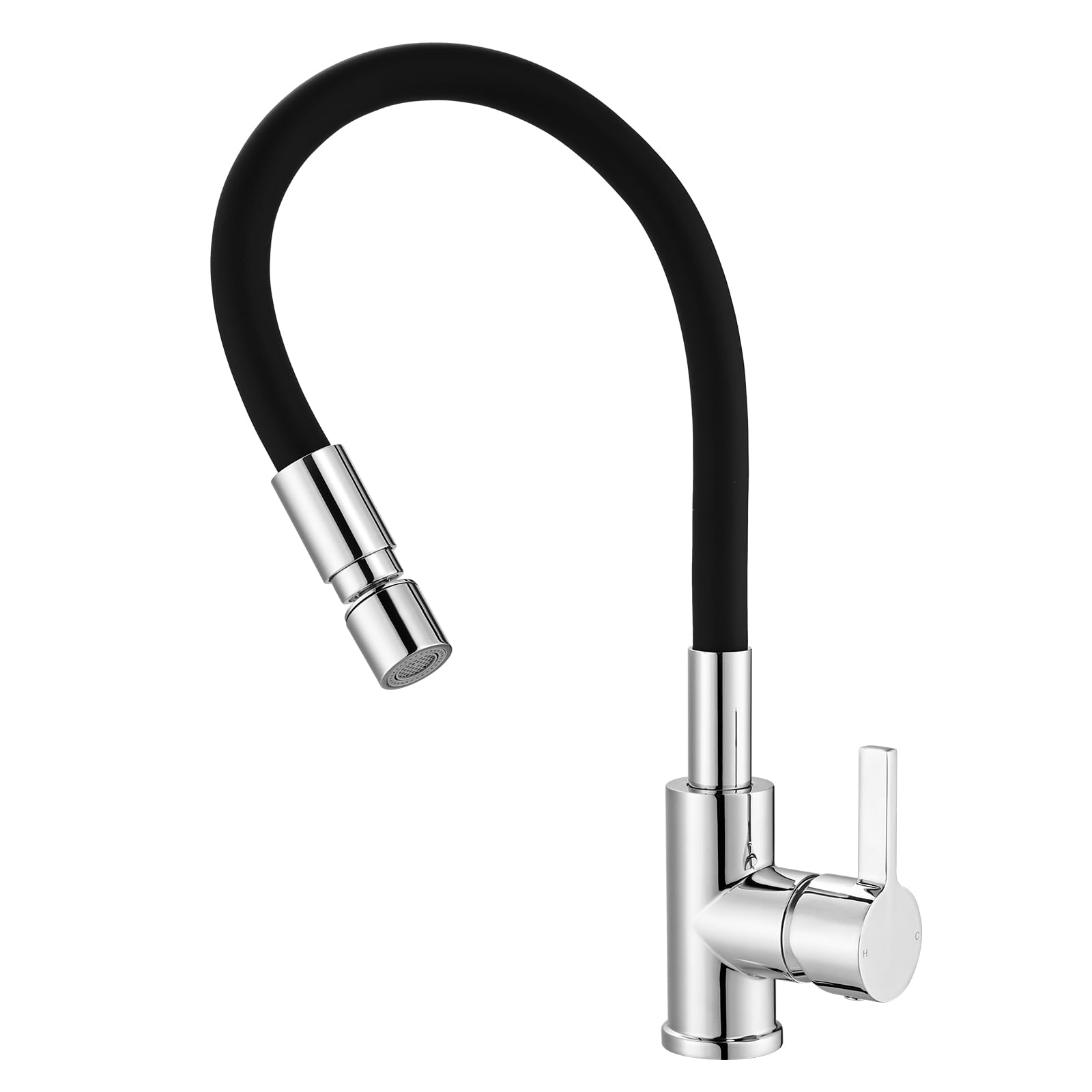 Grifo de cocina con caño flexible, grifo de cocina de alta presión, regulador de chorro con 2 chorros ajustables, grifo monomando mezclador giratorio 360°, grifo para fregadero de cocina