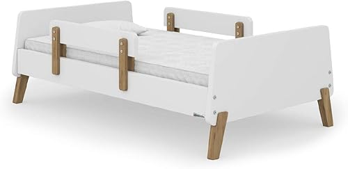 dadada Muse - Cama infantil con rieles extraíbles, juego de cama para niños y niños que se adapta a colchones de cuna estándar, soporta hasta 50