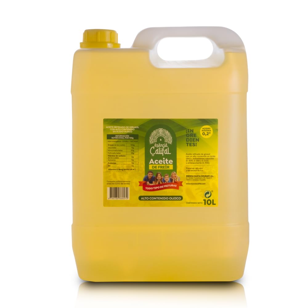 ESENCIA CALIFAL ® | Aceite de Girasol Alto Contenido Oleico 45-60% Especial Frituras - Formato 10L