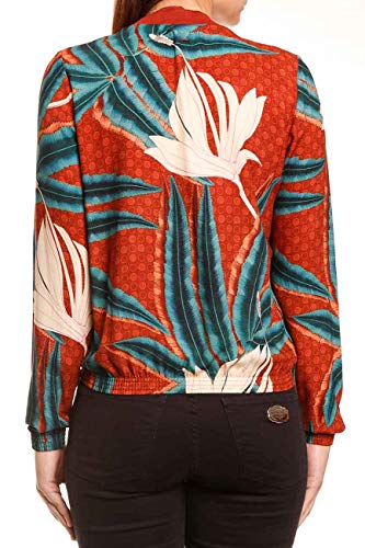 Jaqueta Estampada, Sommer, Feminino, Marrom/Off/Azul, G