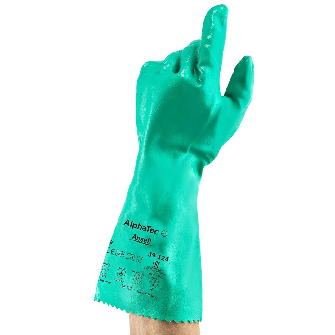 M DIAMOND M Chemical Resistant Nitrile Coated Gloves, Highly Durable 14