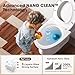 Alphabath 17“ Comfort Height Toilet with Soft close seat, Two piece Toilets for Bathroom, Nano Self-Cleaning Glaze, 1.27 GPF Powerful Single Flush, Easy to Clean & Install, ADA Height, 12