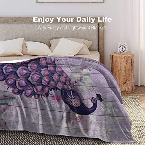 Couverture douce de paon pour canapé et lit, l'accessoire cocooning de vos soirées