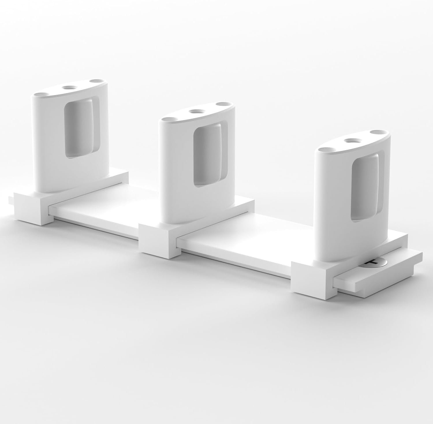 Sliding Closet Door Floor Guide,Adjustable Bypass Door Guide for Floor,Update 3-Roller Design,White,1Pcs