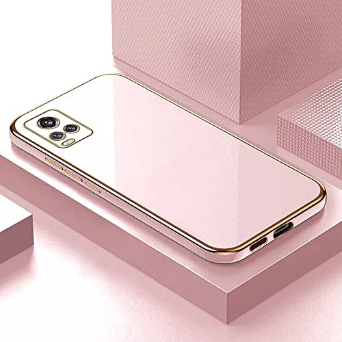 Image of for Vivo V20 Luxury Square Plating Phone Case Solid Color Soft Silicone Back Cover (for Vivo V20, Pink)