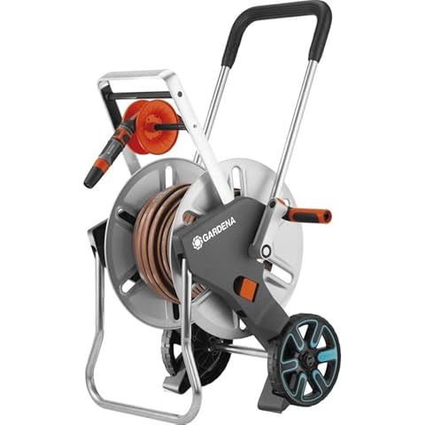 Gardena CleverRoll M Easy Metall Set: Schlauchwagen mit 60 m Kapazität, sehr standfest, stabile Schlauchführung, CleverRoll M Metall Set inkl. 25 m Schlauch (18547-20) Cover