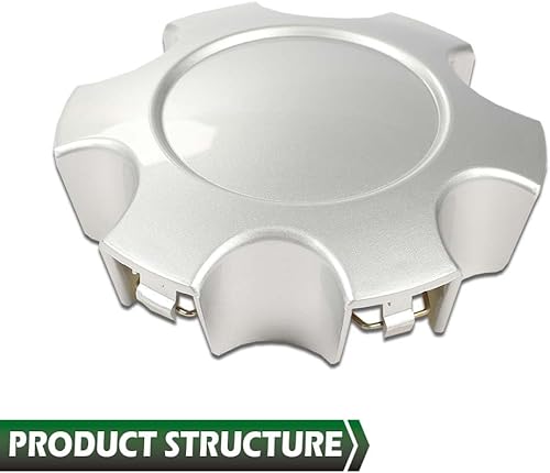 Vista 60 de GRAND ORANGE 4 tapas centrales de rueda cromadas para llantas de remolque de 3 1/4 pulgadas, 3.25 pulgadas, orificio central, rayado ligero Ajuste