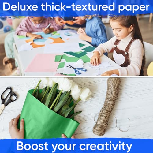 Image of 18 inch x 1200 inch (100 ft) Green Kraft Paper Roll (Case of 16 Rolls), 45 lbs Thickness, Made in USA Kraft Paper for School, Art Colored Paper, Gift Wrapping, Packing Paper for Moving
