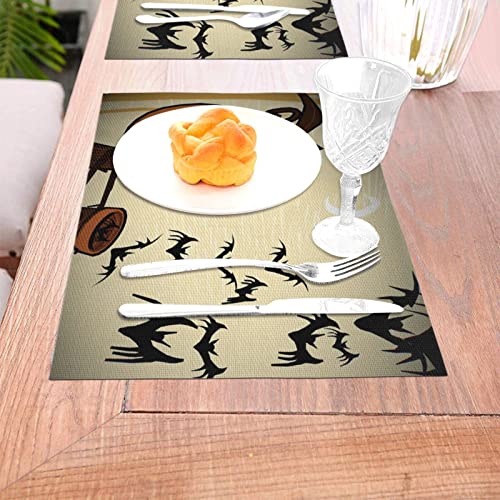 Hedyzone Halloween Pumpkin Table Placemats Kitchen Plate Mat Set Of 4 For Dining Table 12X18 Inch Decor Table Mats Washable Durable Placemats #TOP6