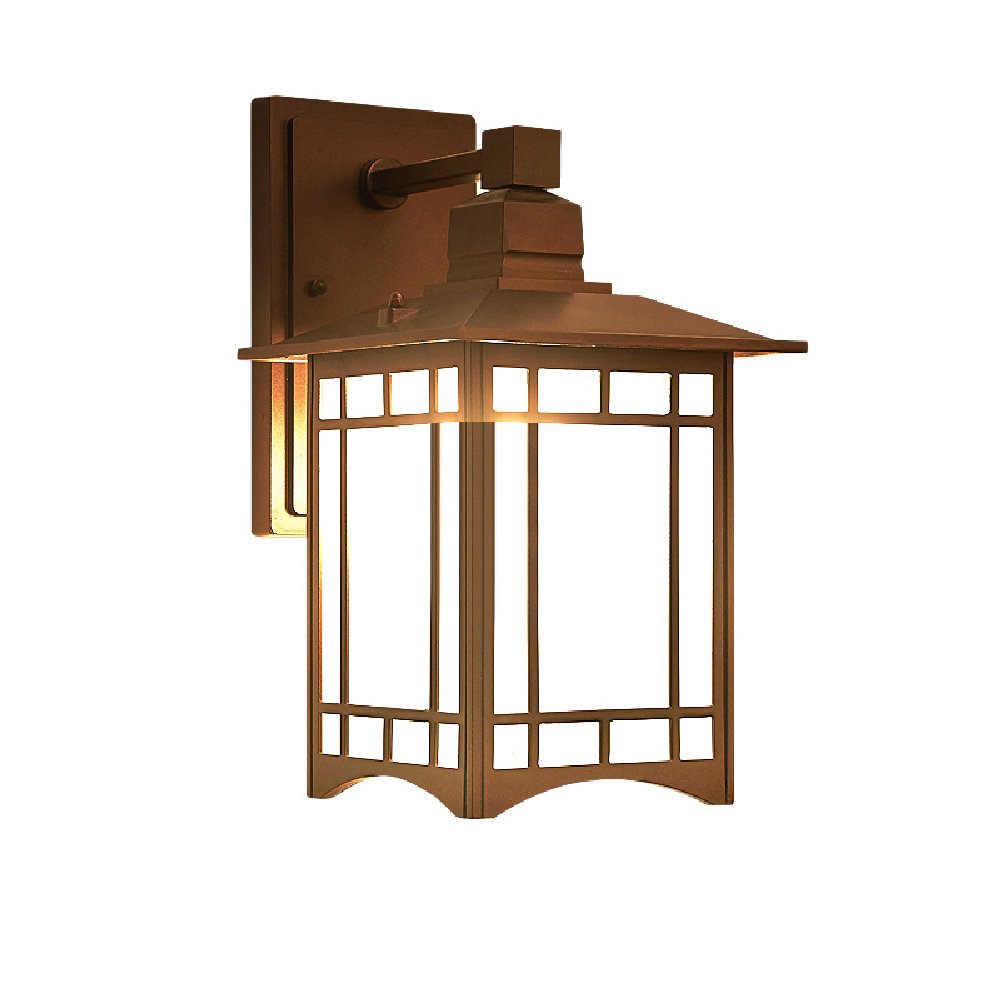 Q-xhc Nordic outdoor balcony wall waterproof wall lamp simple and elegant american villa garden wall lamp modern outdoor wall lamp (Color : Bronze)