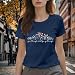 sallrue Inspirational Shirts for Women Grow Through What You Go Through T-Shirt Motivational Tee Tops Blue