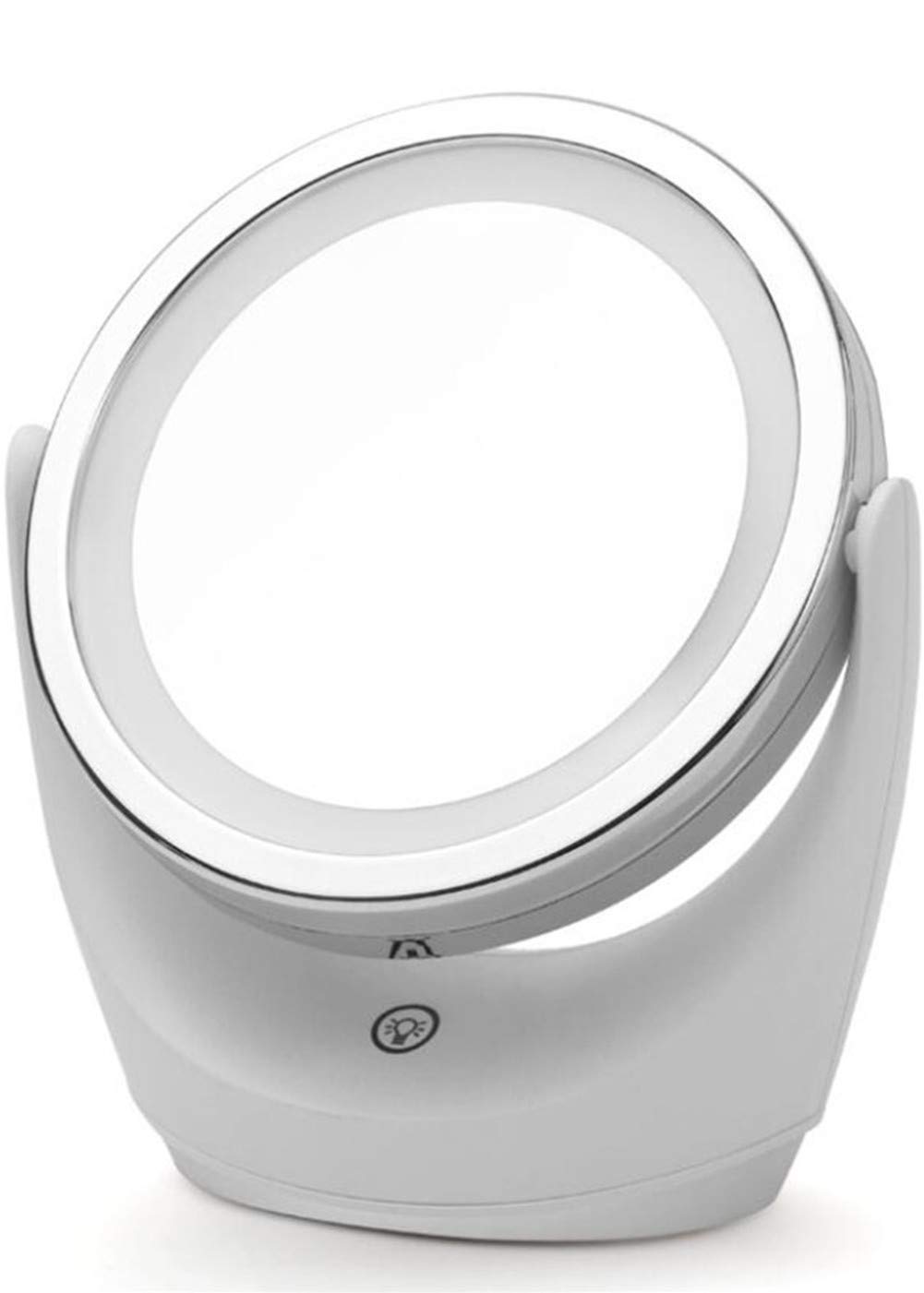 5x Magnifying Lighted Vanity Makeup Mirror with LED Lights, Touch Screen 360° Rotation Tabletop Double Sided Cosmetic Mirror