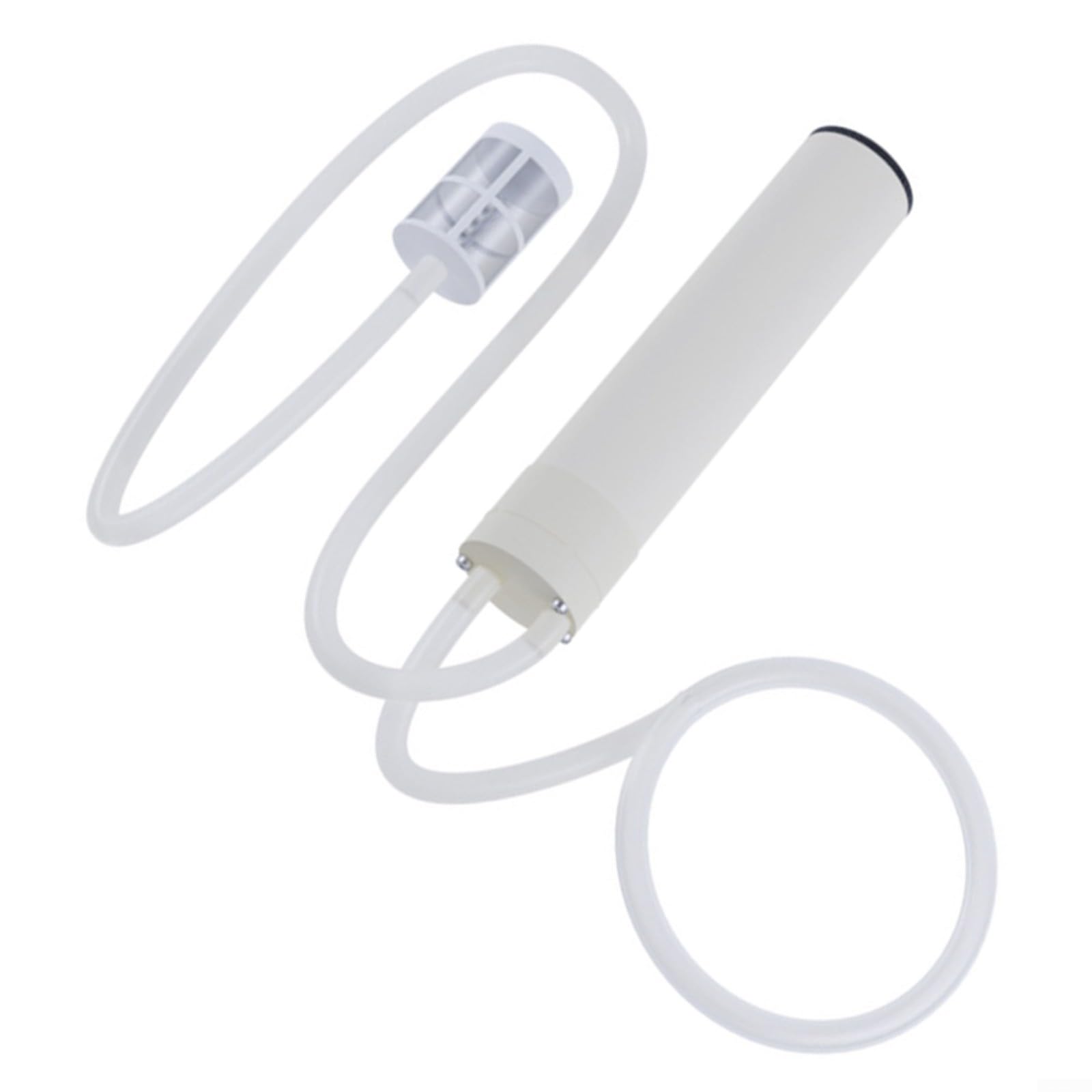 Alanmoship Rechargeable Portable Water Pump Self-Priming with USB-C Fast Charging 1200mAh Battery Quiet Operation for Aquarium Home Brewing Wine Transfer White(5 Meter)