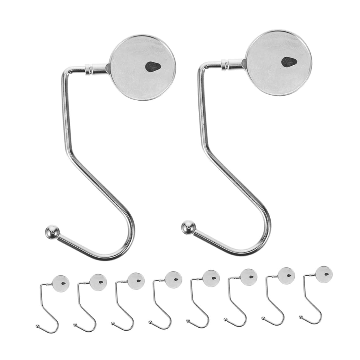 LIFKOME Portable Desk Bag Hooks 20pcs Purse Hangers Metal Desk Hanger for Living Room Bedroom