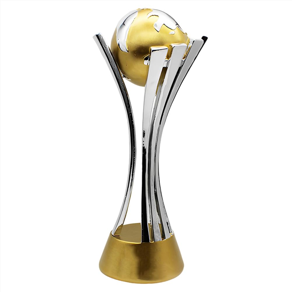 Replica Trofeo Calcio Stile Club World Cup, Souvenir da Collezione per Decorazione Scrivania Casa Ufficio, Regalo per Uomo Donna, Appassionati di Calcio, Tifosi e Collezionisti