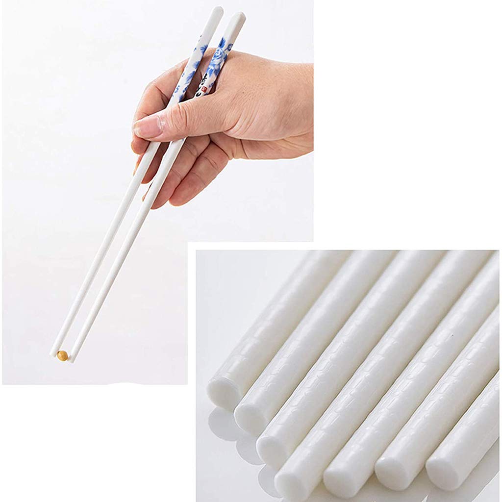 ZHOUXIAO Chopsticks De Porcelana Conjunto De Regalo con Estuche, 10 Pares De Sushi Japonés Reutilizables Reutilizables Caja De Regalo, Luxury Premium Chinese Chopsticks Bone A