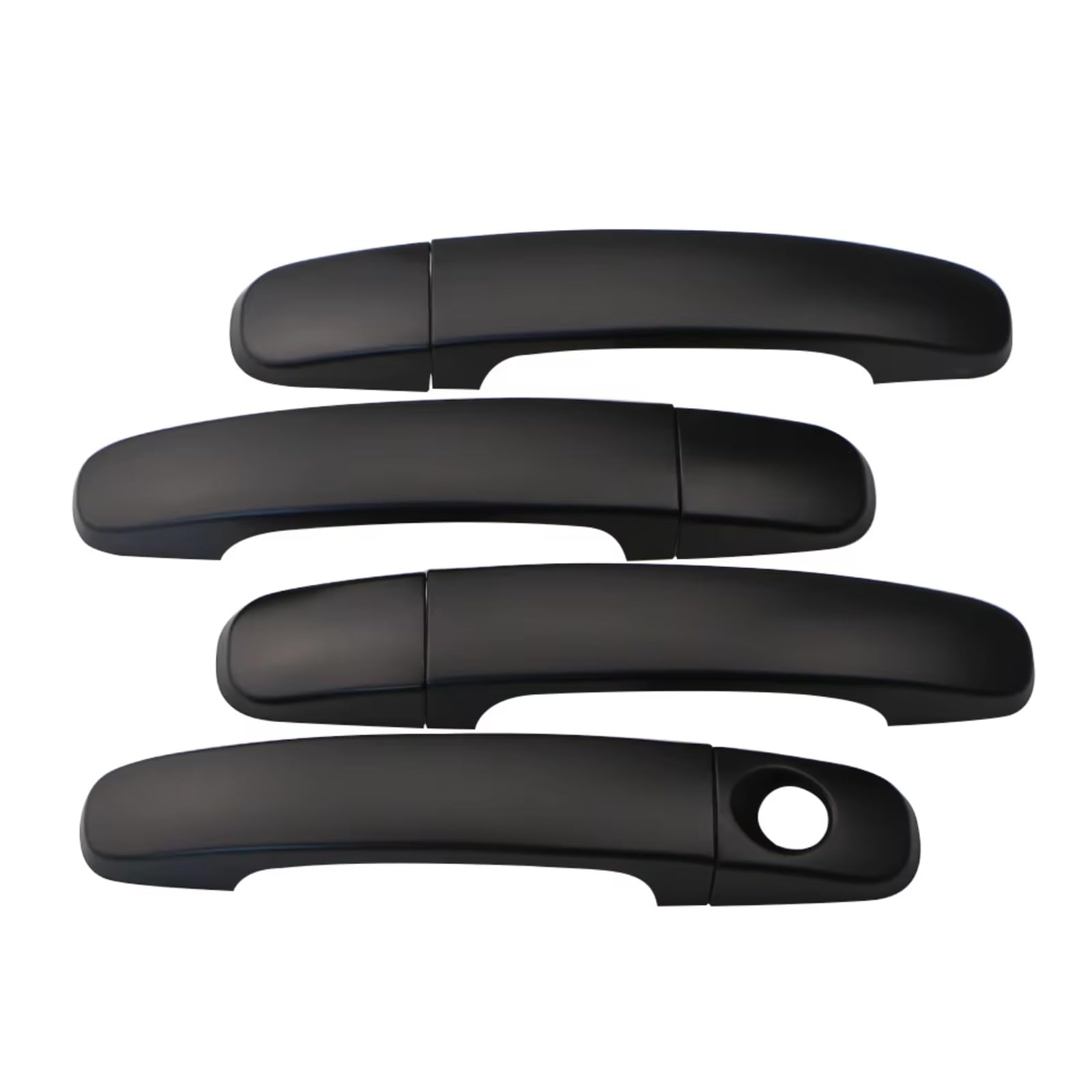 Qdzvalumv Black Car Door Handles Cover Shell Compatible With For Ranger For Everest For Endeavour 2015-2022 Car Outer Door Handle Protection Cover Trim Stickers Set(Black)