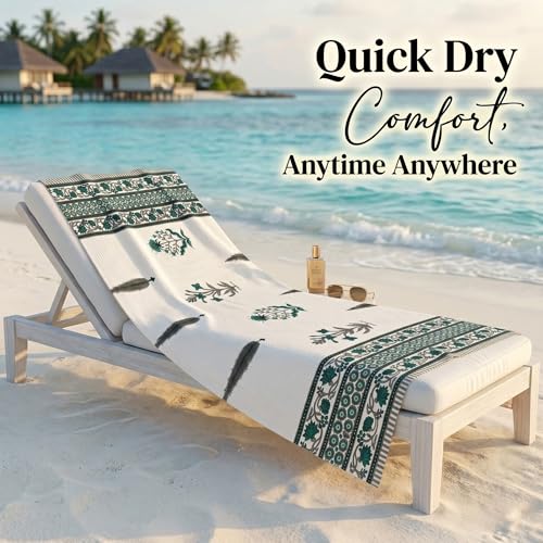 Image of Mafatlal Madhuban Premium Cotton Bath Towel (147x76 cm) | 250 GSM | Ultra Soft, Quick Dry, Lightweight & Super Absorbent | Aqua Wash