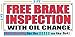 Free Brake Inspection with Oil Change 2x5 Banner Sign