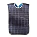Fashion Road Adult Bib,  Reusable Clothing Protector with Crumb Catcher,  Extra Long Washable Dining Bibs for Elderly Blue