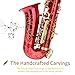 Eb Alto Saxophone - Beginner & Student Model, Professional Quality, Adult Size, Red Finish
