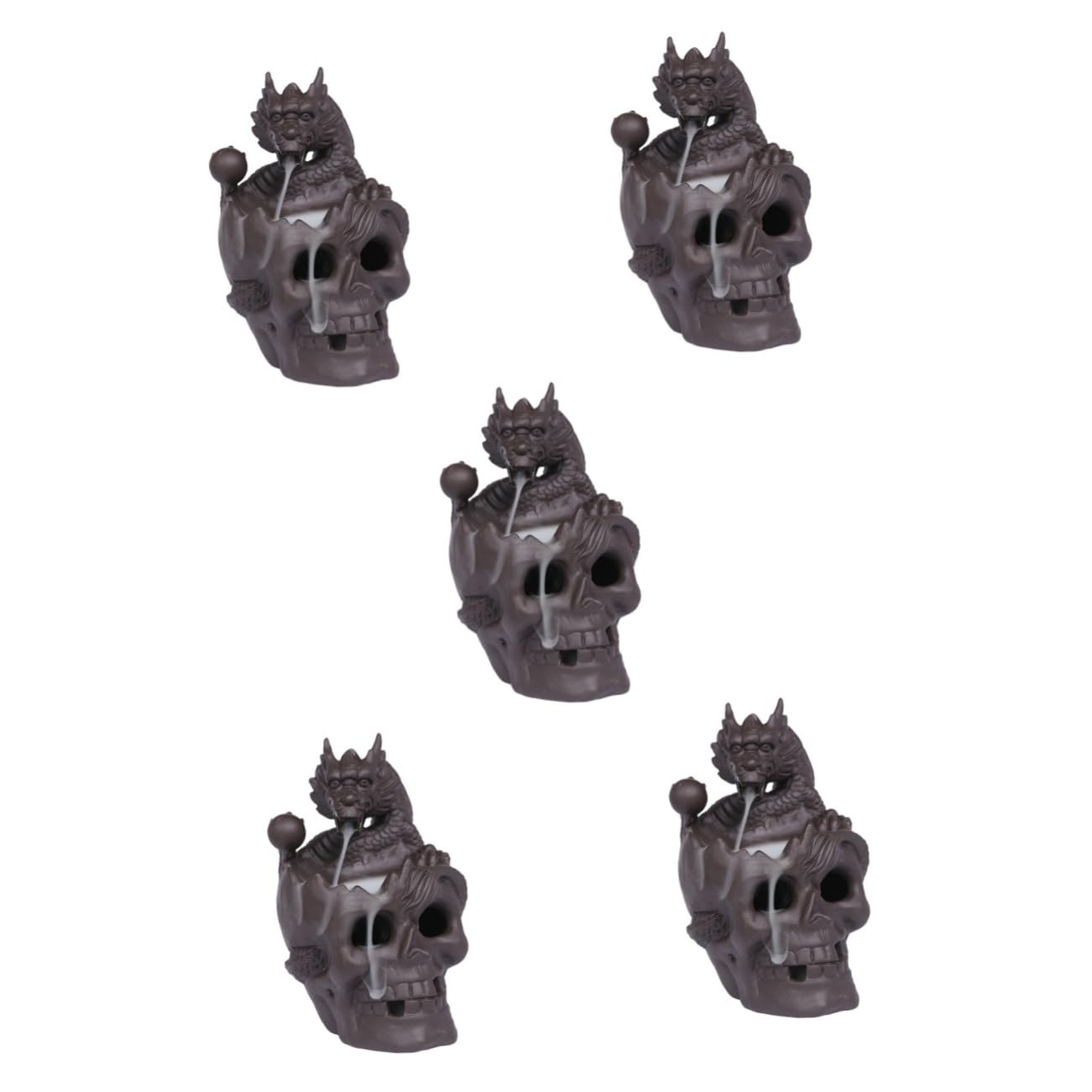 Ciieeo 5 Stücke Wasserfall Weihrauch Schädel Diffusor Instant Rauch Brunnen Rückfluss Weihrauch Ornament