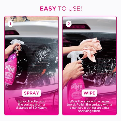The Pink Stuff Miracle Window Cleaner Spray, 30 fl oz – Now 20% More! Streak-Free Glass & Mirror Cleaner for Crystal Clear Shine – Cuts Through Grease, Fingerprints & Smudges with Ease by Star Brands LTD - Image 5
