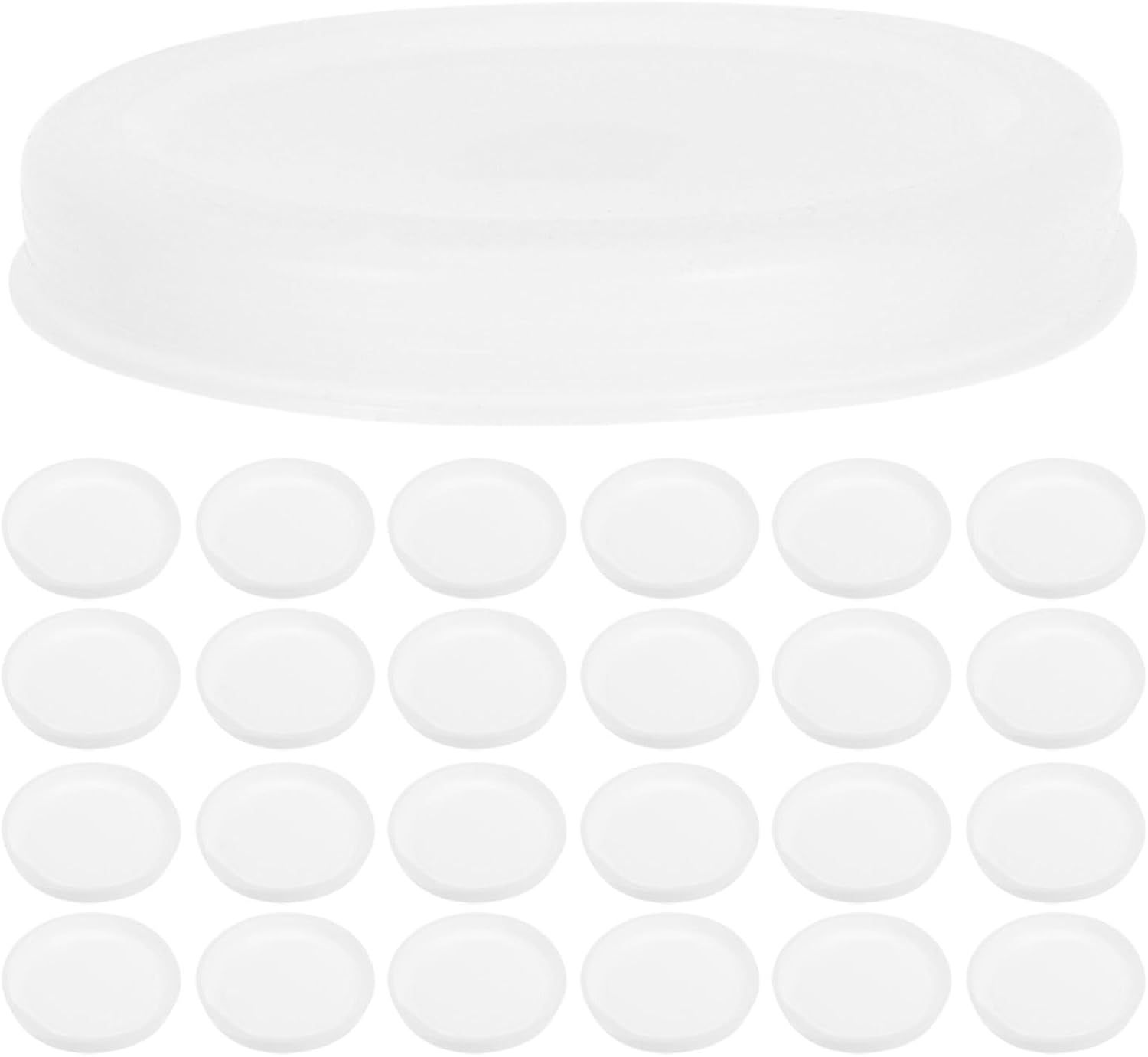 Mailing Tube End Caps Easy to Install for 30pcs White Plastic, Universal Fit , Reusable Optimal Protection Cardboard Cylinder Paper Core for Longterm Document Storage