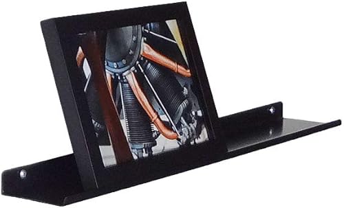 Repisa flotante, estante para fotos, repisa artística, muy duradera y fabricada en los Estados Unidos (negro, 18 pulgadas)