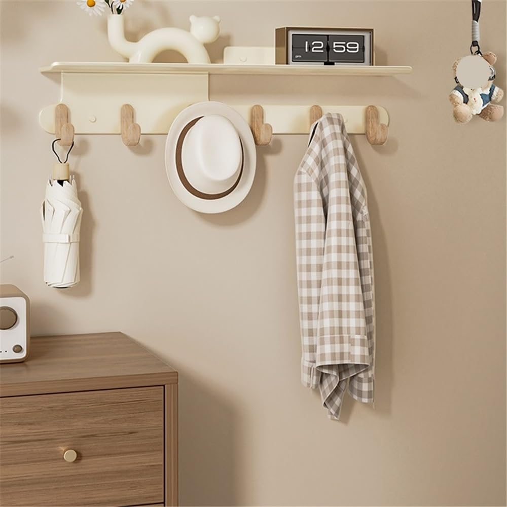 Perchero de Pared Perchero de Pared Blanco con Ganchos creativos for Guardar Ropa en la Entrada, el Dormitorio, la Sala de Estar y el Porche. Gancho de Pared(Pequeño)