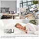 Exmate Projektionswecker, Digital Wecker mit Projektion, USB-Ladeanschluss, 7.5’’ großes Spiegel-LED-Spiegelbildschirm, Snooze Dual-Alarm, Einstellbare Helligkeit (Weiß mit Adapter)