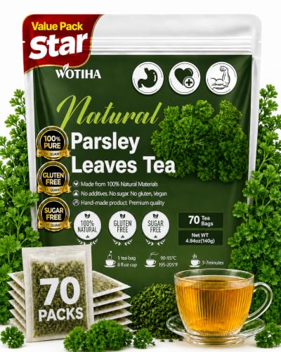 WOTIHA Parsley Leaf Tea Bags, 70 Count, Caffeine-Free Herbal Tea