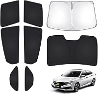 Vista 98 de T TGBROS Parasol para parabrisas de automóvil Toyota 4Runner 2010-2024, grueso, bloqueo UV y opaca, privacidad plegable, 8 piezas, accesorios