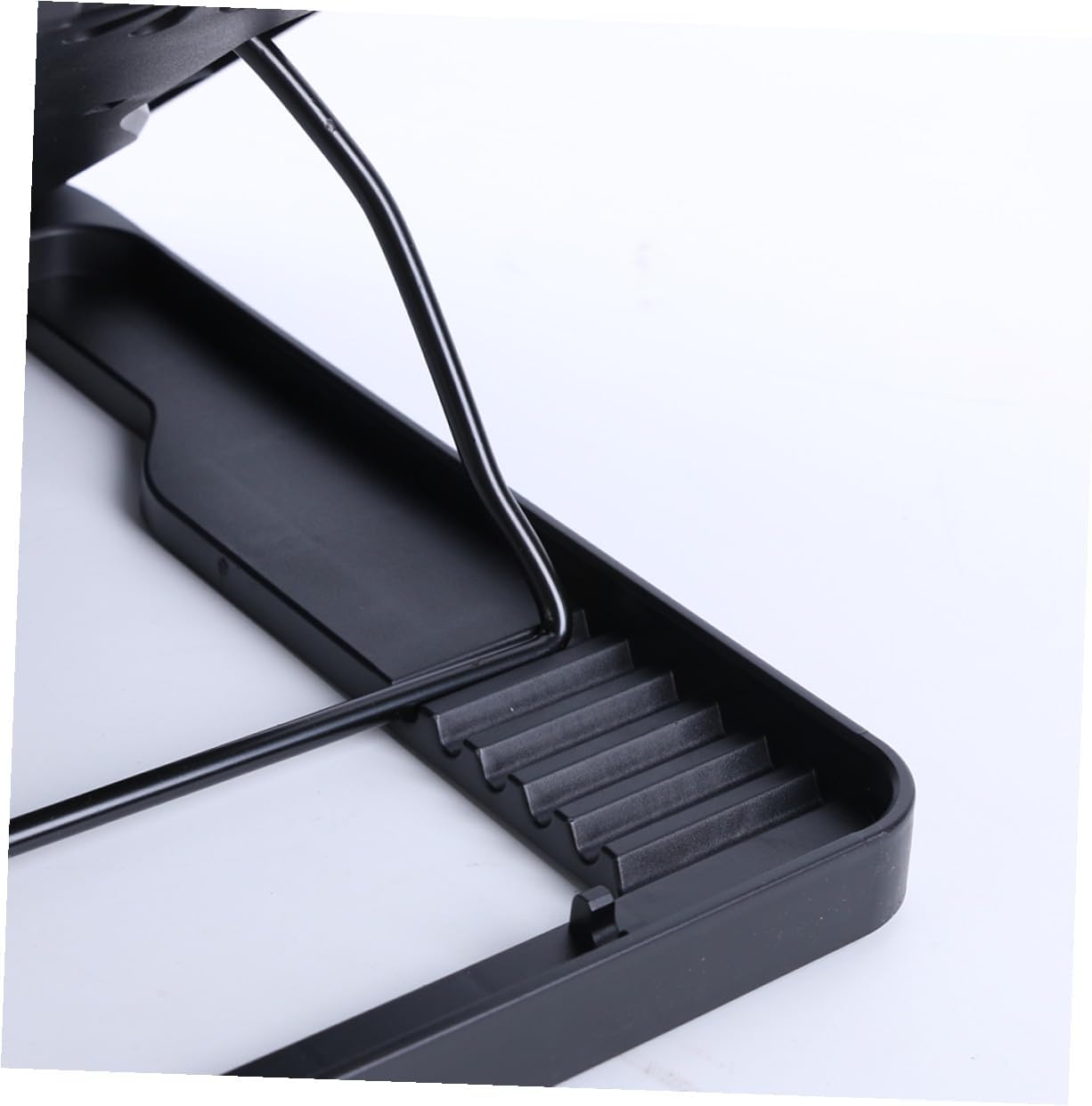 USB Laptop Cooling Stand with 5-Fan Cooler, Anti-Skid Base, Adjustable Angle Heat Dissipation for Gaming and Office Laptops, Black