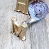 Custom Ice Cube Stamp,DIY Monogram Ice Branding Stamp with Removable Brass Head,Personalized Bar Ice stamp Vintage Copper Handle, 1"