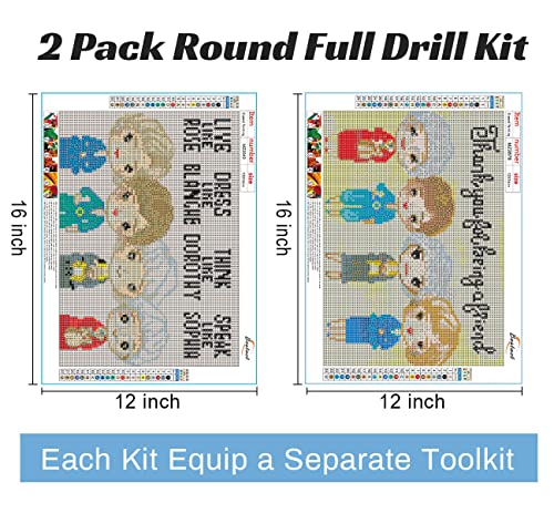 bestact Diamond Painting Kits,Diamond Art Kit for Adults Full Round Drill,Paint with Diamond for Gift,Wall Decor by bestact - Used condition - Image 3