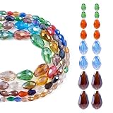 CONTENUTO DELLA CONFEZIONE: 4 fili di 4 stili di perline in vetro elettroplaccato a goccia color AB, più perline per soddisfare le tue esigenze di bellezza