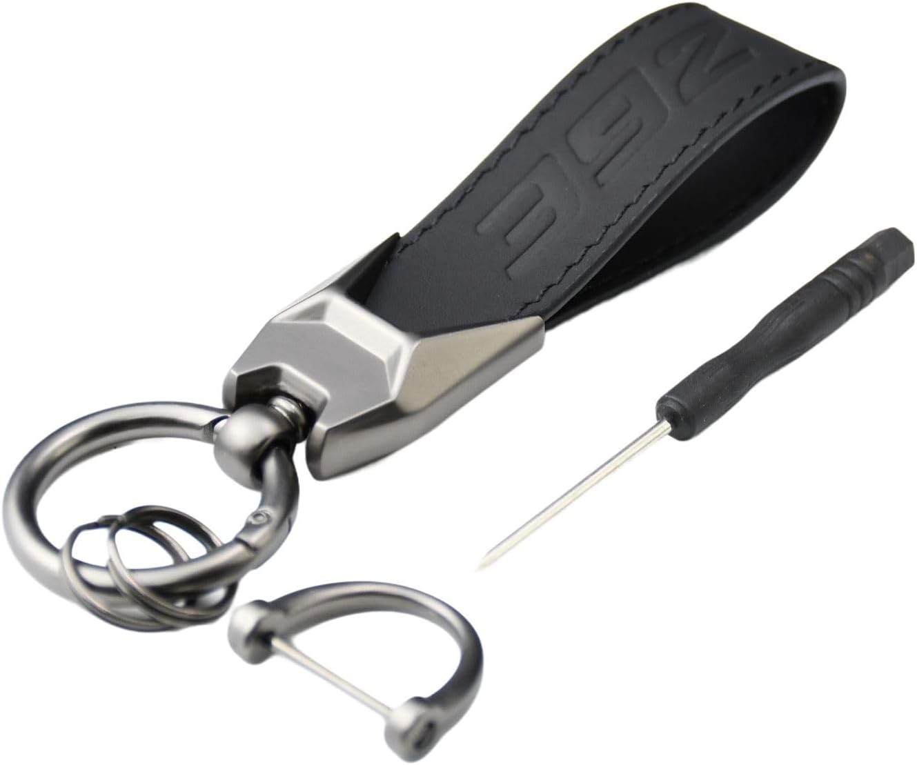 Embossed 392 Leather Keychain for Dodge Charger Challenger SRT Hornet R/T and Jeep Wrangler Gladiator