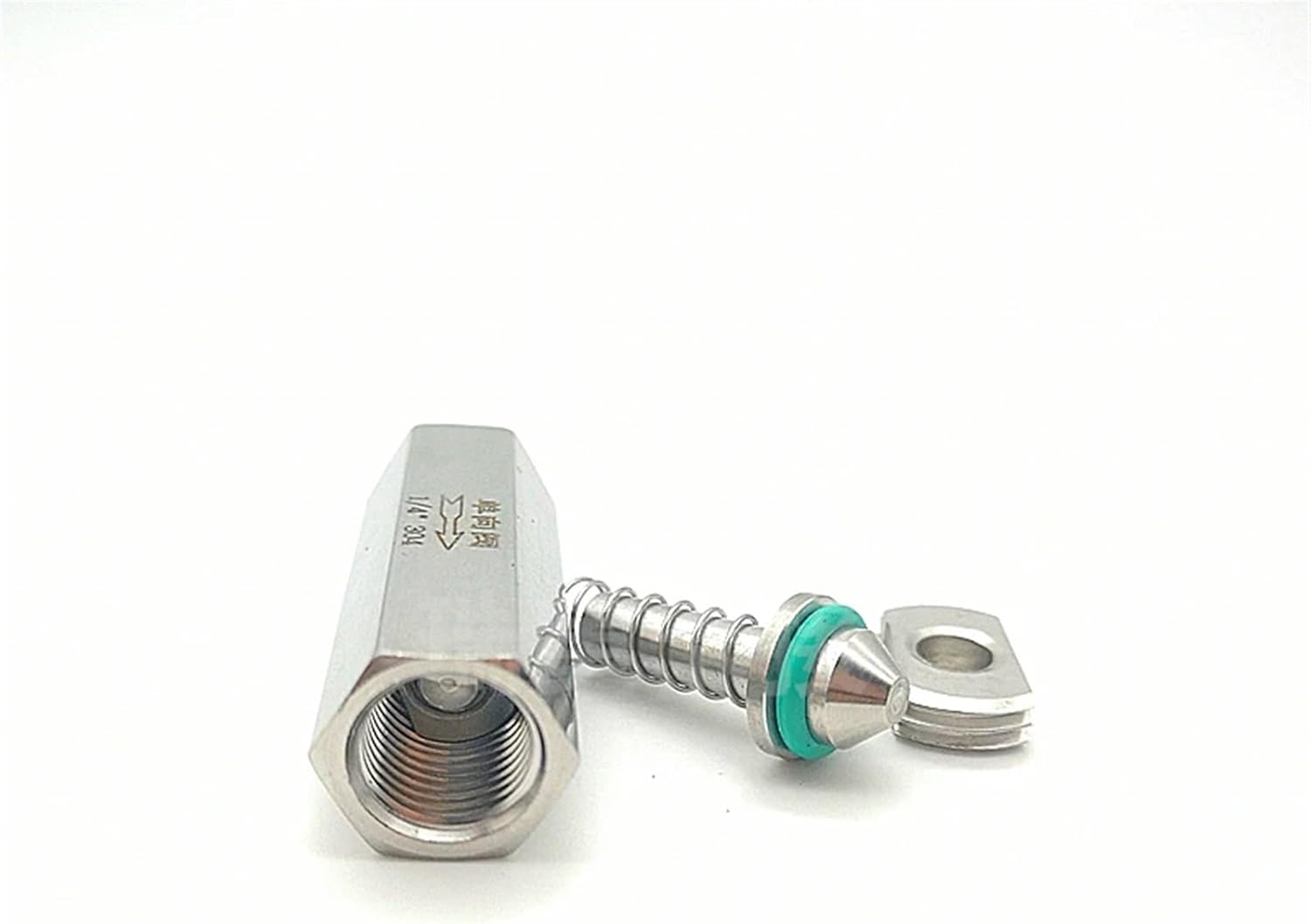 1/8" 1/4" 3/8" 1/2" 3/4" 1" 304 Stainless Steel One Way Valve Hexagonal Female Thread Check Valve(1/4",304)