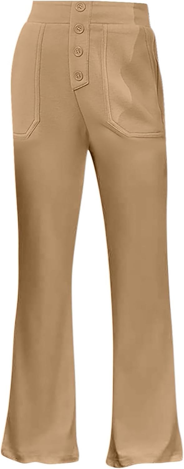 School Uniform for Girls Pants Teen Girls Straight Pants Stretchy Leggings Pant Trouser with Pockets