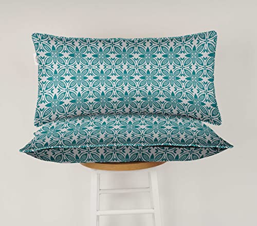 Coussin rectangulaire imperméable haut de gamme en polyester motif florals pour terrasse - 7