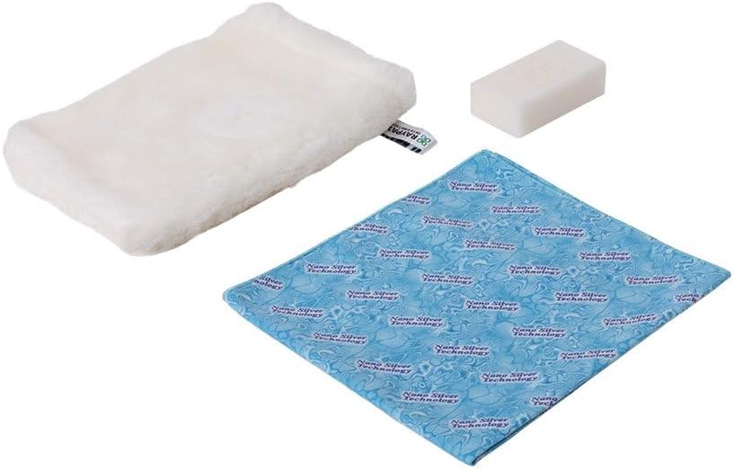 Cleanse & Protect Kit – Eco-Friendly Cleaning Set with White Glove, NanoSilver Soap, and Sunbeam Cloth for Hygienic and Streak-Free Cleaning